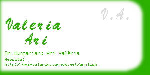 valeria ari business card